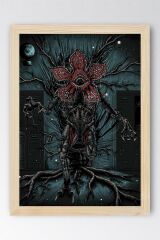 Stranger Things Demogorgon Çerçeveli Tablo - Dizi Posteri Tablo