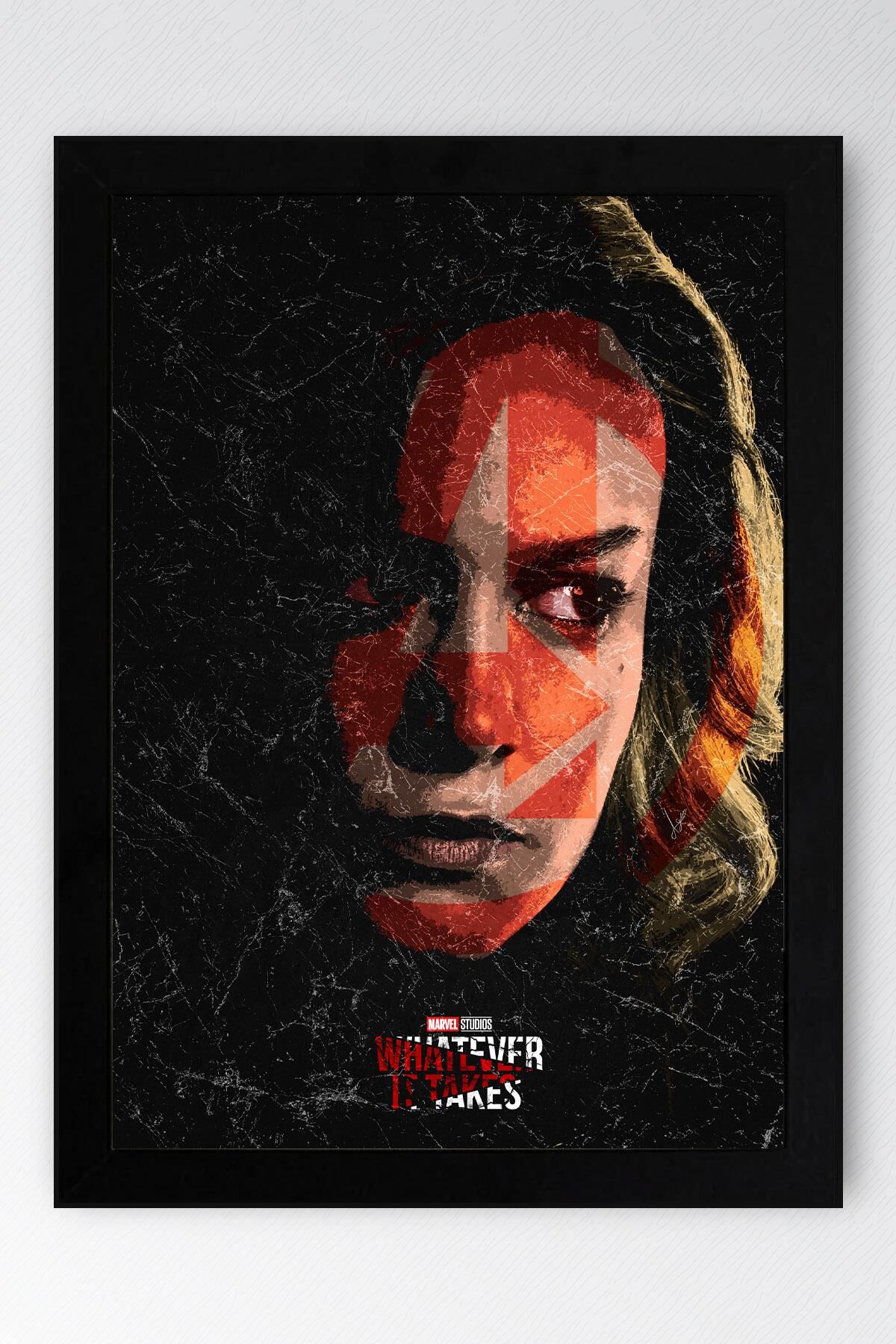 Captain Marvel Çerçeveli Tablo - Kaptan Marvel Avengers Poster Tablo