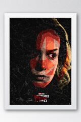 Captain Marvel Çerçeveli Tablo - Kaptan Marvel Avengers Poster Tablo