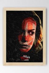 Captain Marvel Çerçeveli Tablo - Kaptan Marvel Avengers Poster Tablo