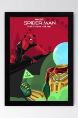 Spider Man Çerçeveli Tablo - Örümcek Adam Evden Uzakta Fim Posteri Tablo