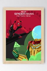 Spider Man Çerçeveli Tablo - Örümcek Adam Evden Uzakta Fim Posteri Tablo