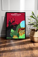 Spider Man Çerçeveli Tablo - Örümcek Adam Evden Uzakta Fim Posteri Tablo