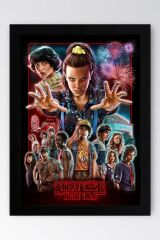 Stranger Things Çerçeveli Tablo - Dizi Posteri Tablo