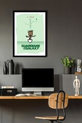 Guardians of the Galaxy Groot Çerçeveli Tablo - Galaksinin Koruyucuları Film Posteri Tablo