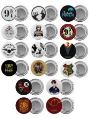 Harry Potter Çanta Rozeti Seti 16 Adet En Büyük Boy 5.8cm İğneli Broş