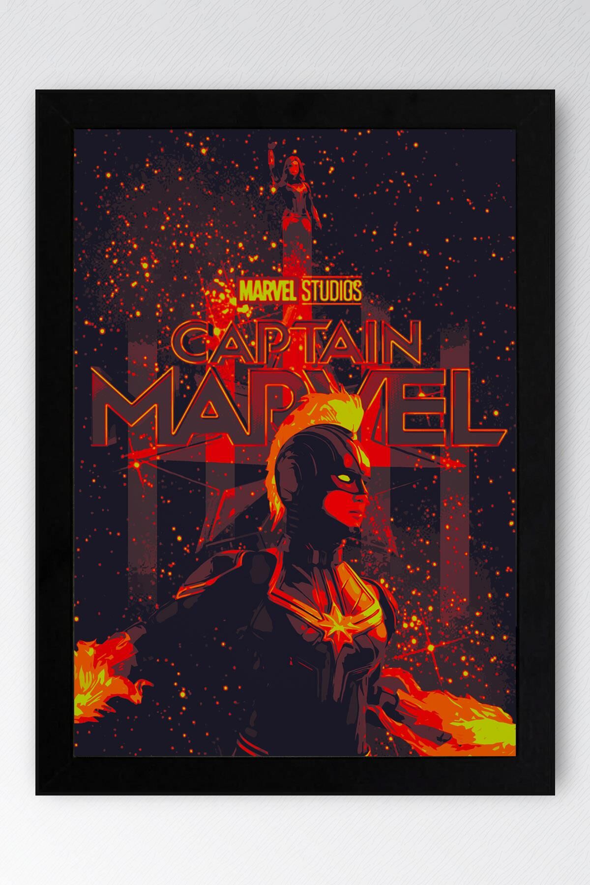 Captain Marvel Çerçeveli Tablo - Kaptan Marvel Poster Tablo