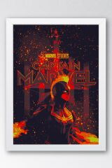 Captain Marvel Çerçeveli Tablo - Kaptan Marvel Poster Tablo