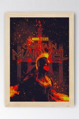 Captain Marvel Çerçeveli Tablo - Kaptan Marvel Poster Tablo
