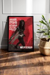 The Walking Dead Michonne Çerçeveli Tablo - Dizi Posteri Tablo