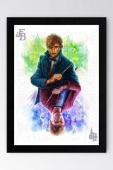 Harry Potter ve Newt Scamander Çerçeveli Tablo - Film Posteri Tablo