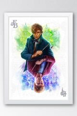 Harry Potter ve Newt Scamander Çerçeveli Tablo - Film Posteri Tablo