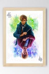 Harry Potter ve Newt Scamander Çerçeveli Tablo - Film Posteri Tablo