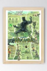 Black Panther  Wakanda Çerçeveli Tablo - Marvel Poster Tablo