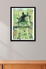 Black Panther  Wakanda Çerçeveli Tablo - Marvel Poster Tablo