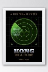 Kong Skull Island Çerçeveli Tablo - Kafatası Adası Film Posteri Tablo