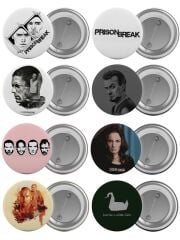 Prison Break Çanta Rozeti Seti 8 Adet En Büyük Boy 5.8cm İğneli Broş