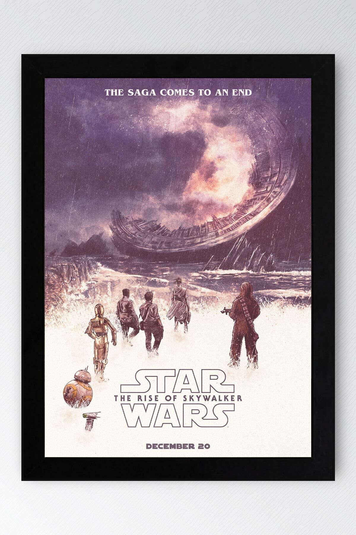 Star Wars The Rise Of Skywalker Çerçeveli Tablo - Uzay Savaşları Fim Posteri Tablo