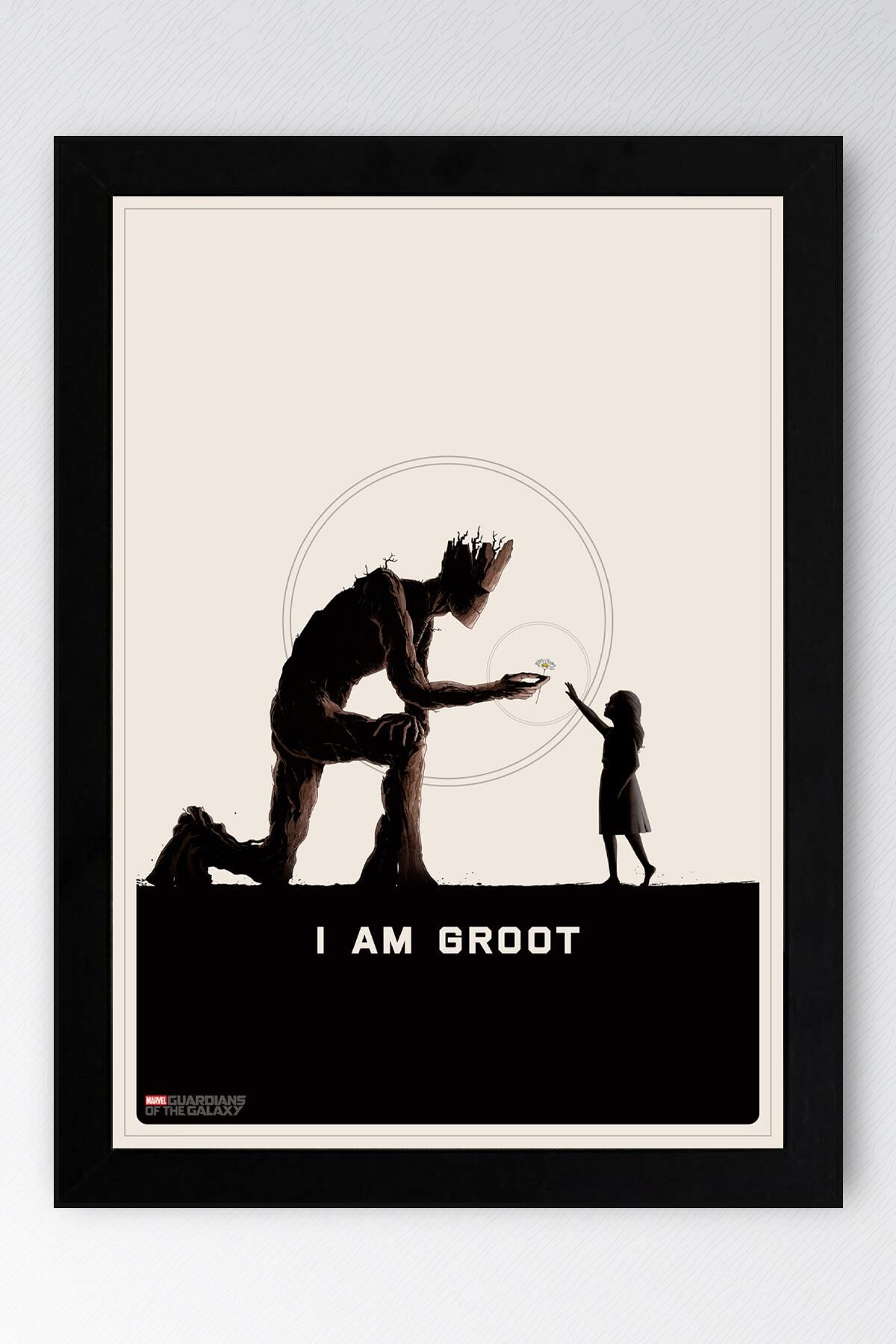 Guardians of the Galaxy Groot Çerçeveli Tablo - Galaksinin Koruyucuları Film Posteri Tablo