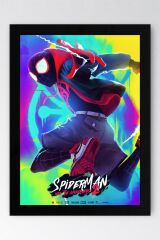 Spider Man Çerçeveli Tablo - Örümcek Adam Örümcek Evreninde Fim Posteri Tablo