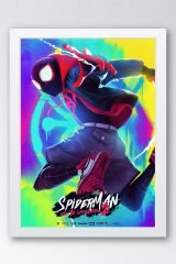 Spider Man Çerçeveli Tablo - Örümcek Adam Örümcek Evreninde Fim Posteri Tablo