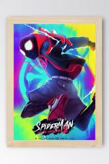 Spider Man Çerçeveli Tablo - Örümcek Adam Örümcek Evreninde Fim Posteri Tablo