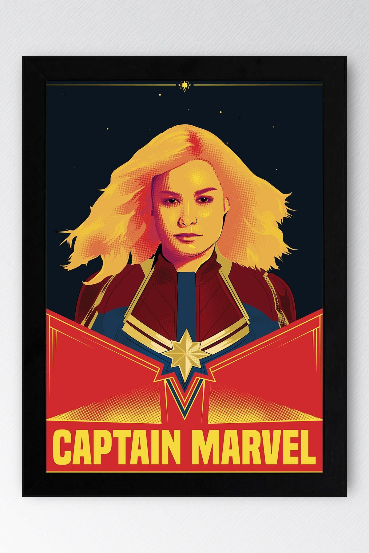 Captain Marvel Çerçeveli Tablo - Kaptan Marvel Poster Tablo