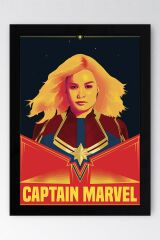 Captain Marvel Çerçeveli Tablo - Kaptan Marvel Poster Tablo