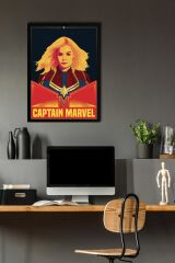 Captain Marvel Çerçeveli Tablo - Kaptan Marvel Poster Tablo