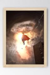 Superman Çerçeveli Tablo - Film Posteri Tablo
