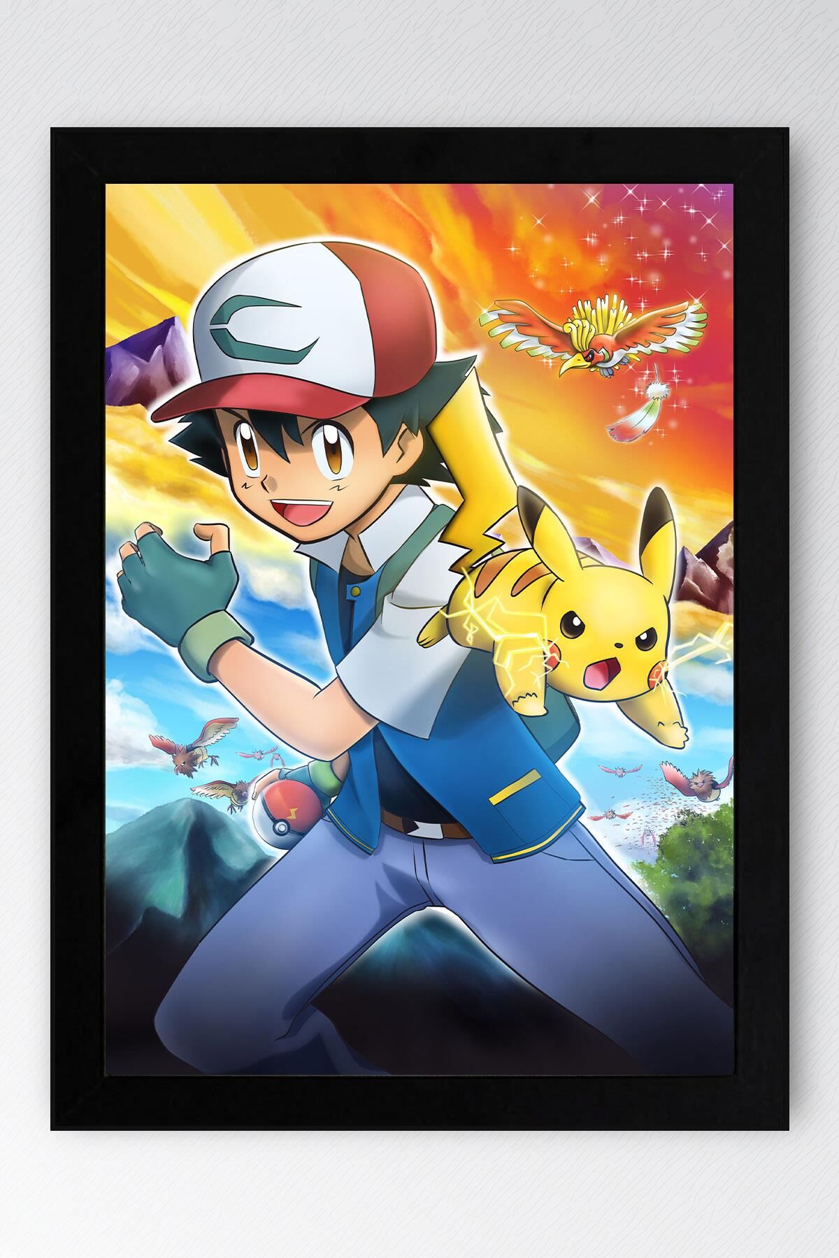 Pokemon Çerçeveli Tablo - Çizgi Film Posteri Tablo