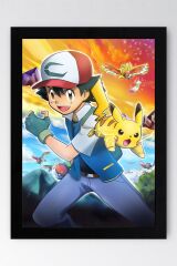 Pokemon Çerçeveli Tablo - Çizgi Film Posteri Tablo