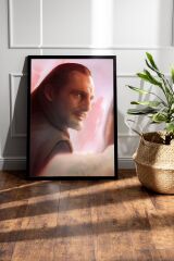 Star Wars Qui Gon Jinn Çerçeveli Tablo - Uzay Savaşları Fim Posteri Tablo