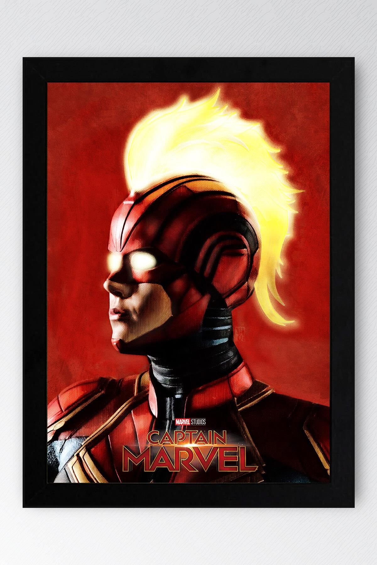 Captain Marvel Çerçeveli Tablo - Kaptan Marvel Poster Tablo