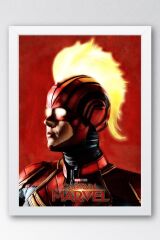 Captain Marvel Çerçeveli Tablo - Kaptan Marvel Poster Tablo