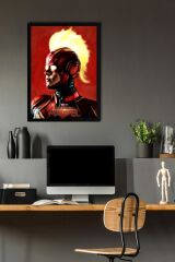 Captain Marvel Çerçeveli Tablo - Kaptan Marvel Poster Tablo