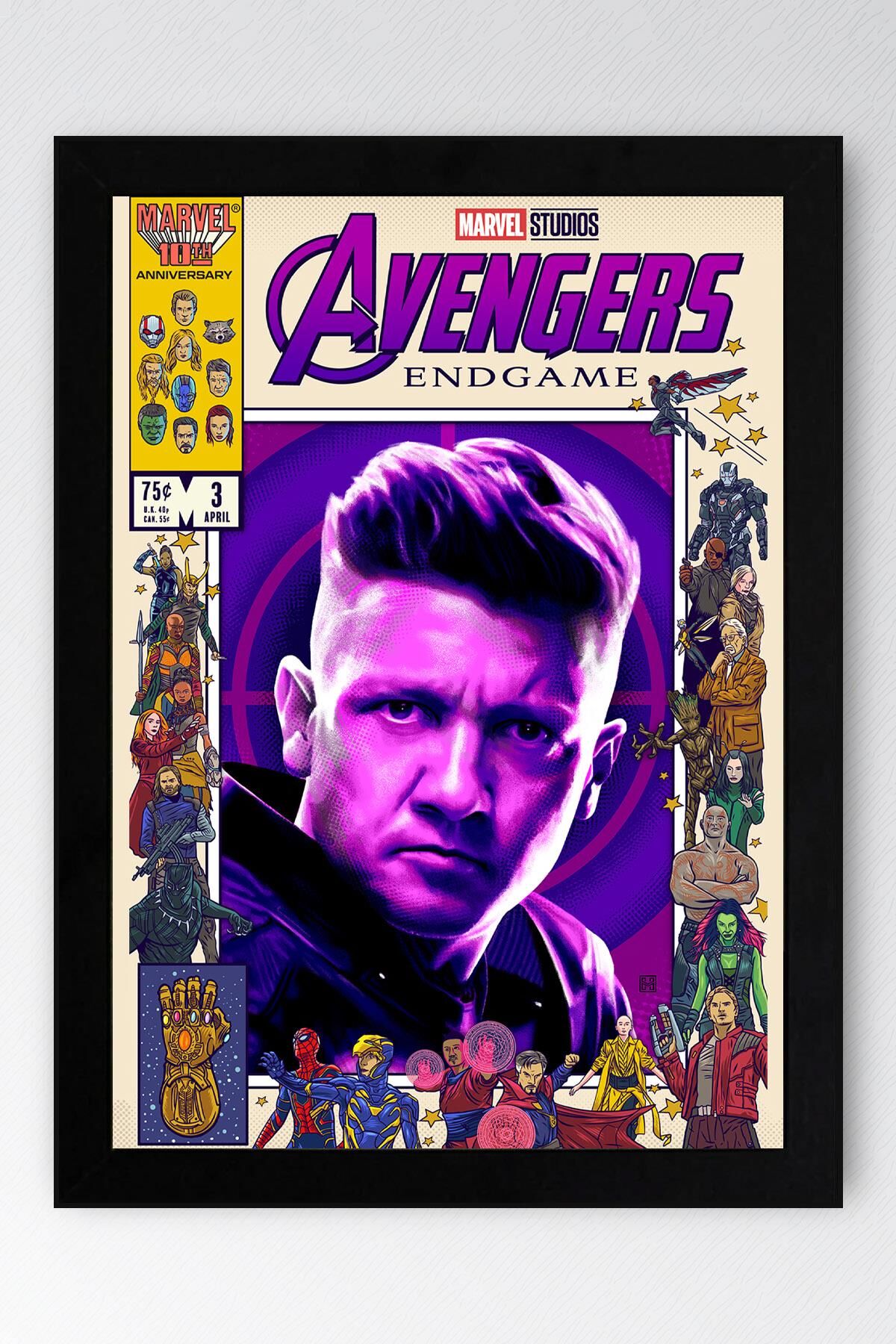 Hawkeye Çerçeveli Tablo - Marvel Avengers Çizgi Roman Kapağı Poster Tablo