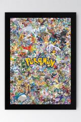 Pokemon Çerçeveli Tablo - Çizgi Film Posteri Tablo