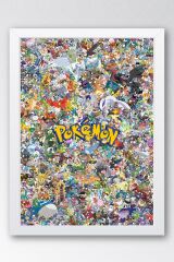 Pokemon Çerçeveli Tablo - Çizgi Film Posteri Tablo
