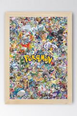 Pokemon Çerçeveli Tablo - Çizgi Film Posteri Tablo