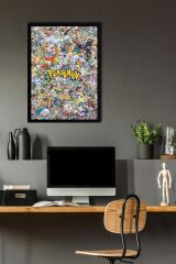 Pokemon Çerçeveli Tablo - Çizgi Film Posteri Tablo