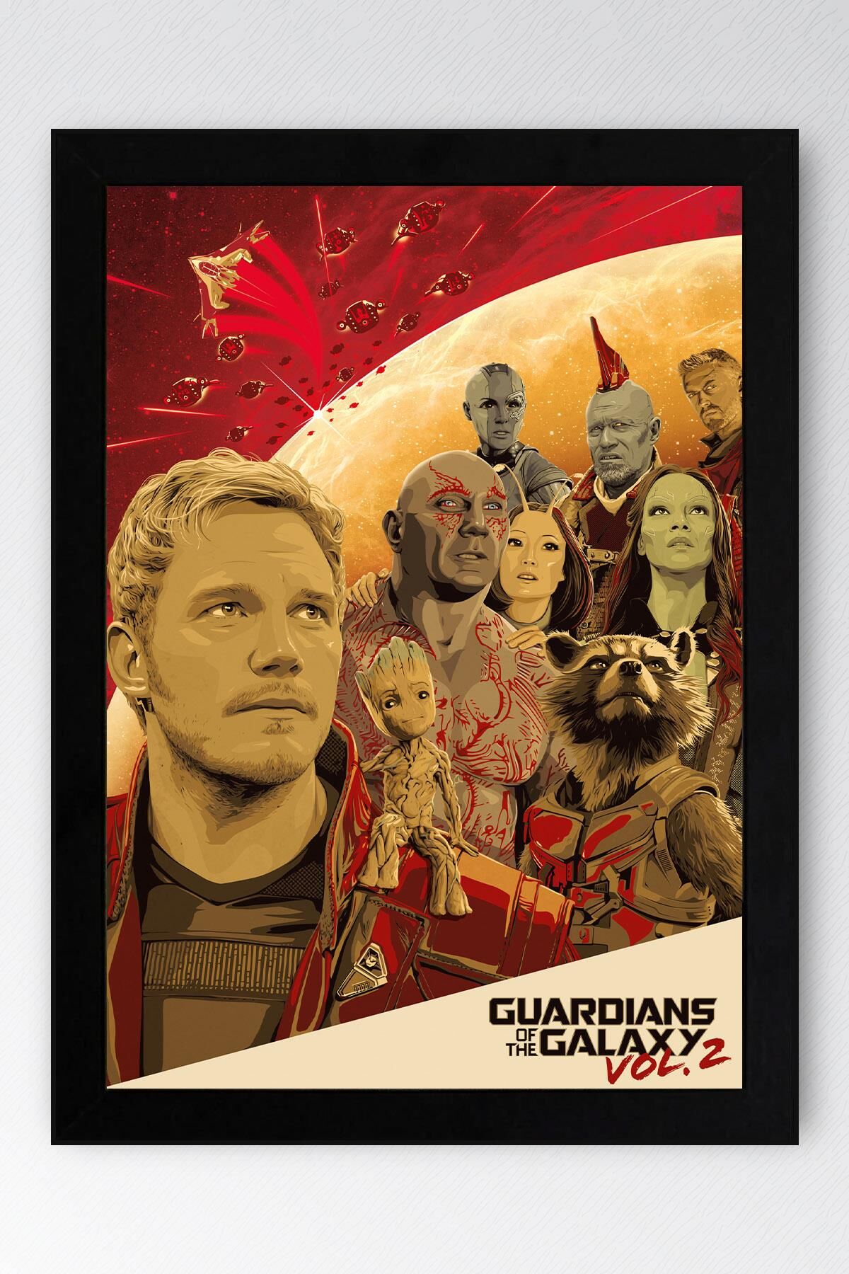 Guardians of the Galaxy Çerçeveli Tablo - Galaksinin Koruyucuları Film Posteri Tablo