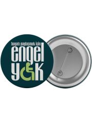Engel Yok Engelliler Haftası Çanta Rozeti 20 Adet En Büyük Boy 5.8cm İğneli Broş