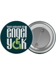 Engel Yok Engelliler Haftası Çanta Rozeti 20 Adet En Büyük Boy 5.8cm İğneli Broş