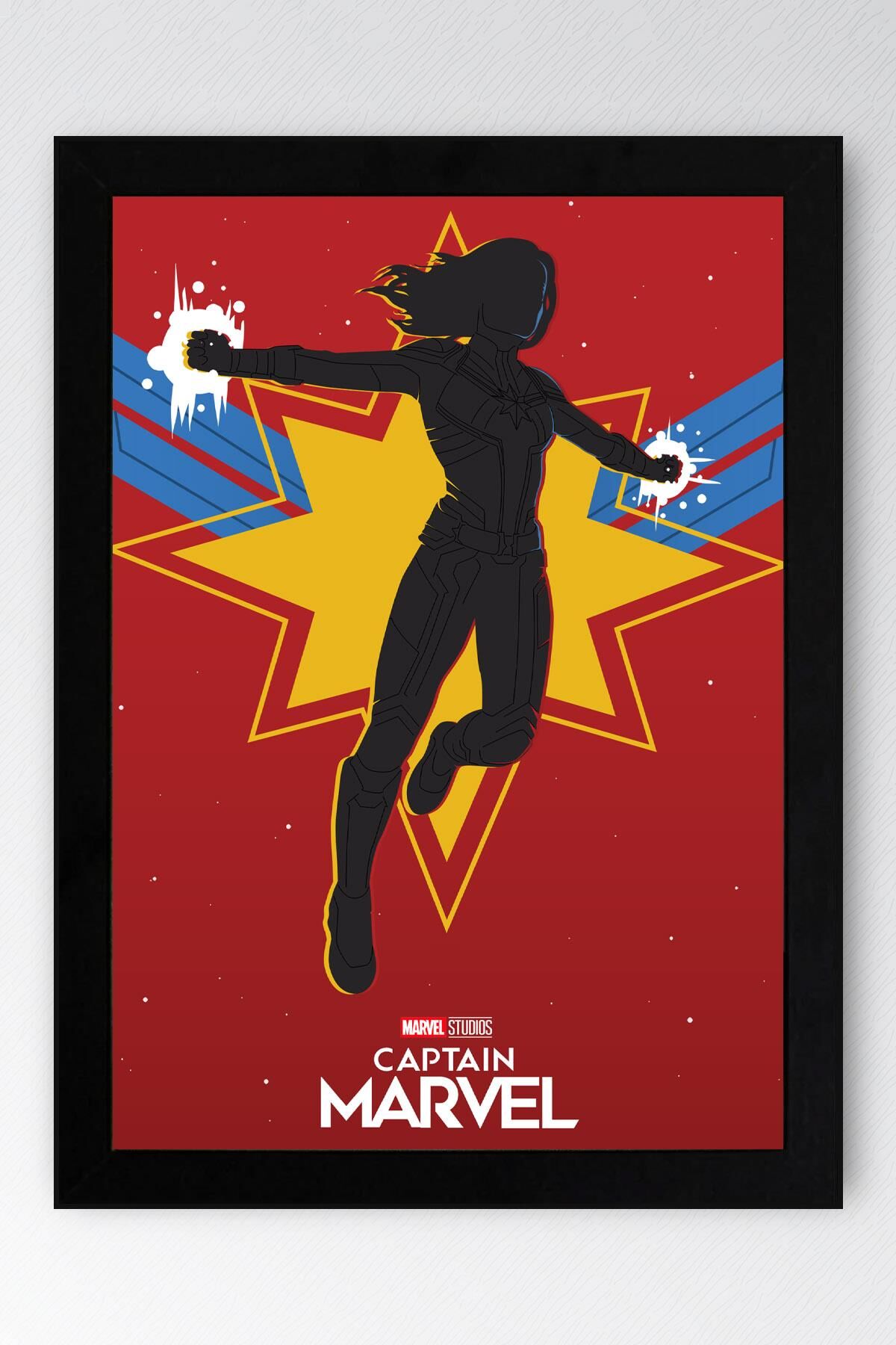 Captain Marvel Çerçeveli Tablo - Kaptan Marvel Poster Tablo