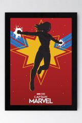 Captain Marvel Çerçeveli Tablo - Kaptan Marvel Poster Tablo