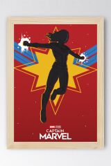 Captain Marvel Çerçeveli Tablo - Kaptan Marvel Poster Tablo