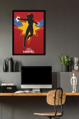 Captain Marvel Çerçeveli Tablo - Kaptan Marvel Poster Tablo