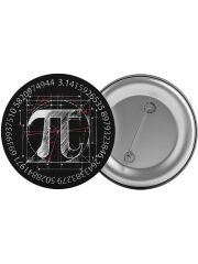 Pi Sayısı Çanta Rozeti 20 Adet En Büyük Boy 5.8cm İğneli Broş