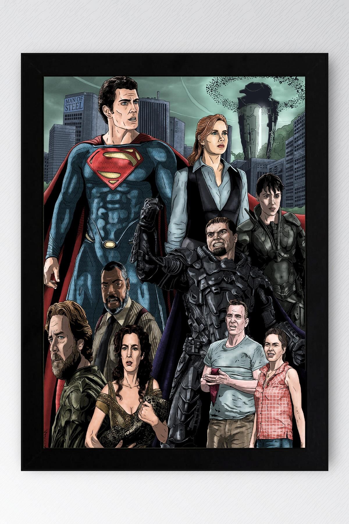 Superman Çerçeveli Tablo - Film Posteri Tablo